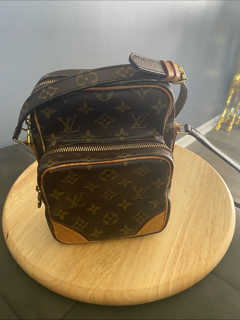 Louis Vuitton Monogram Canvas Crossbody Bag in Brown and Tan